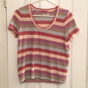 Multi-color striped Madewell T-shirt size S